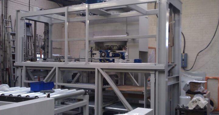 Factory rebuild 300t BIPEL press with new Tool automatic selection and loading & unloading equipment for PTFE compression moulding